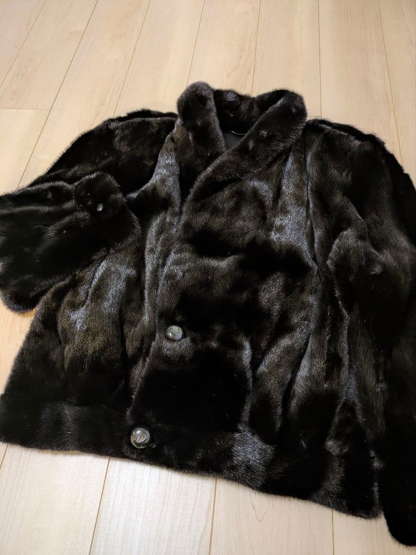 サガミンクロイヤル ファーコート 毛皮 最高級 リアルファー ブラック