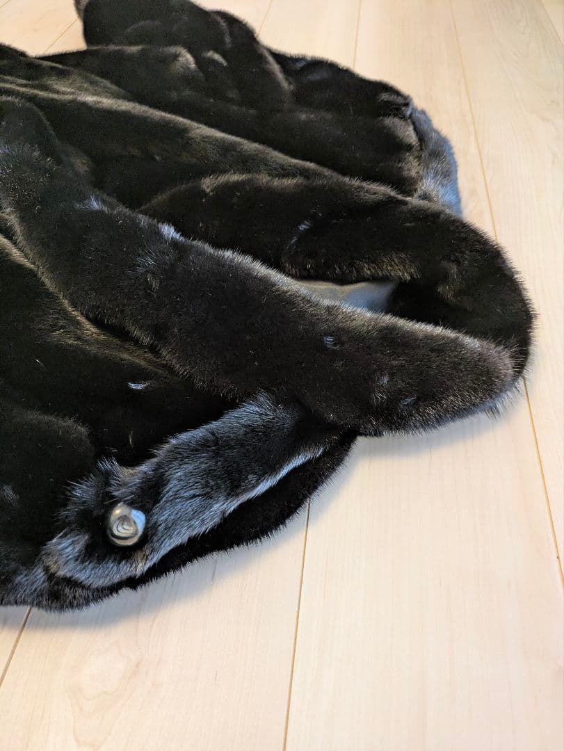 サガミンクロイヤル ファーコート 毛皮 最高級 リアルファー ブラック