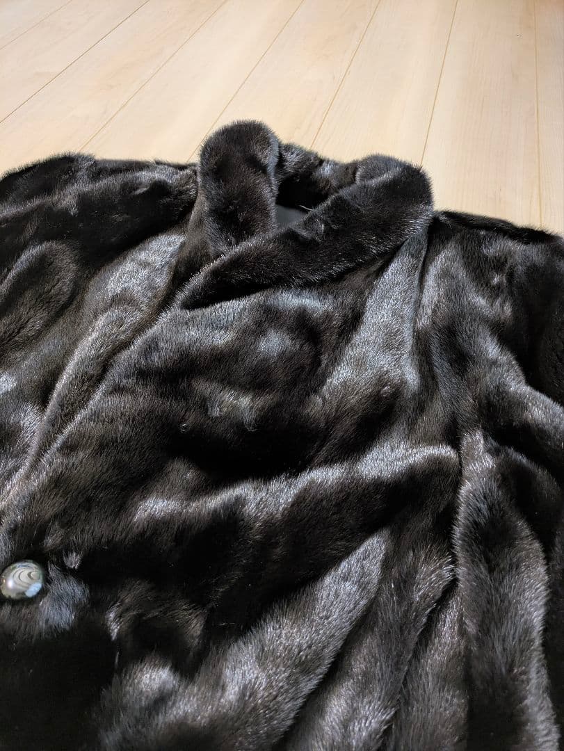 サガミンクロイヤル ファーコート 毛皮 最高級 リアルファー ブラック