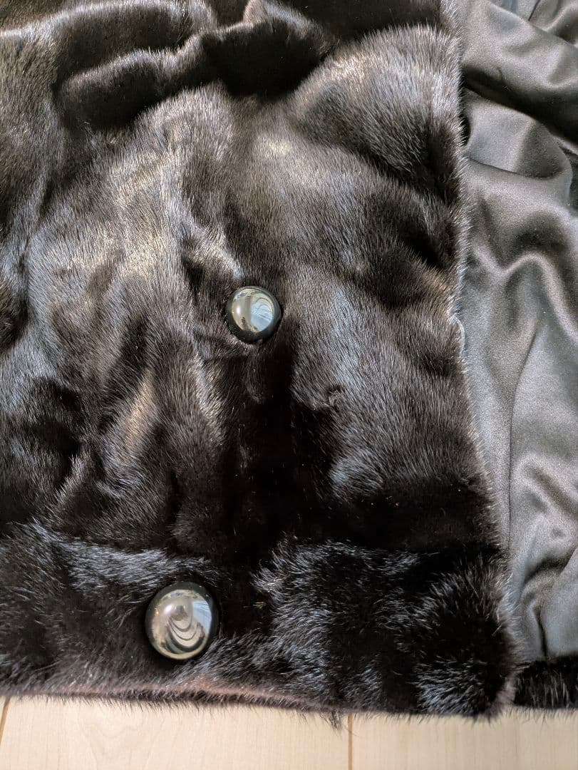 サガミンクロイヤル ファーコート 毛皮 最高級 リアルファー ブラック