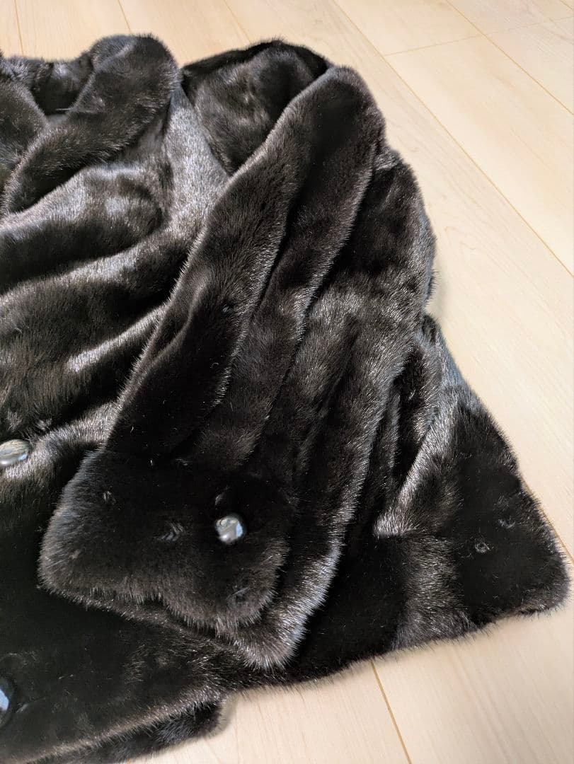 サガミンクロイヤル ファーコート 毛皮 最高級 リアルファー ブラック