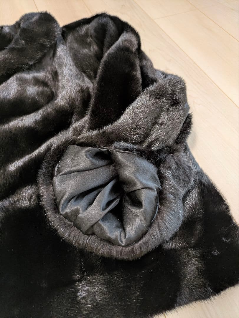 サガミンクロイヤル ファーコート 毛皮 最高級 リアルファー ブラック