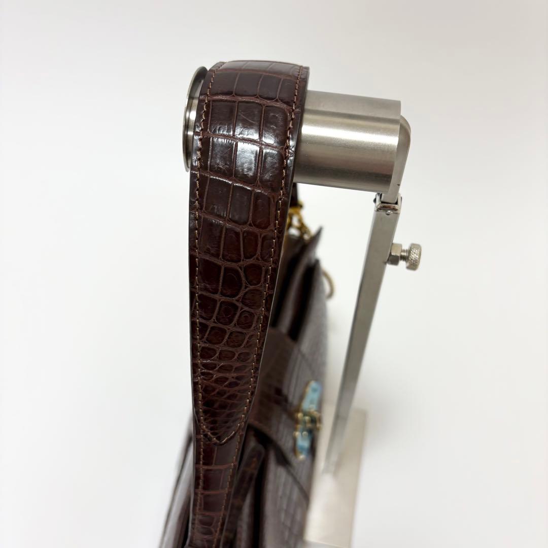 美品　JRA ボーグラン　2way ショルダーバッグ　ハンドバッグ　クロコダイル