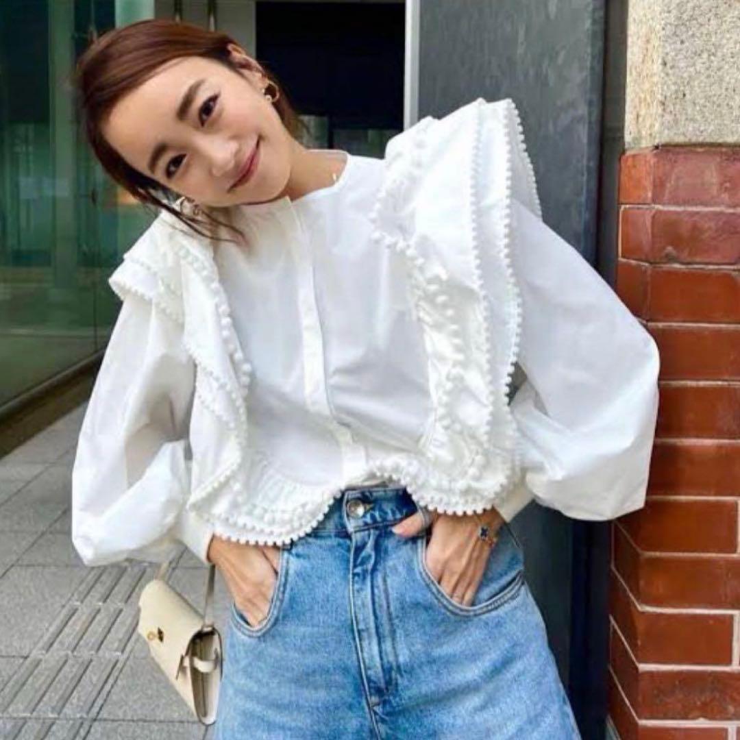 メルカリ内最安値 rosymonster ponpon blouse