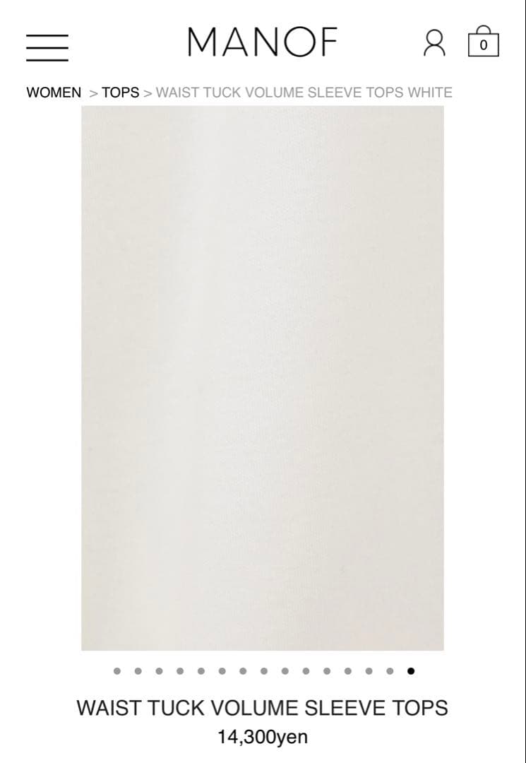 MANOF（マノフ） WAIST TUCK VOLUME SLEEVE TOPS