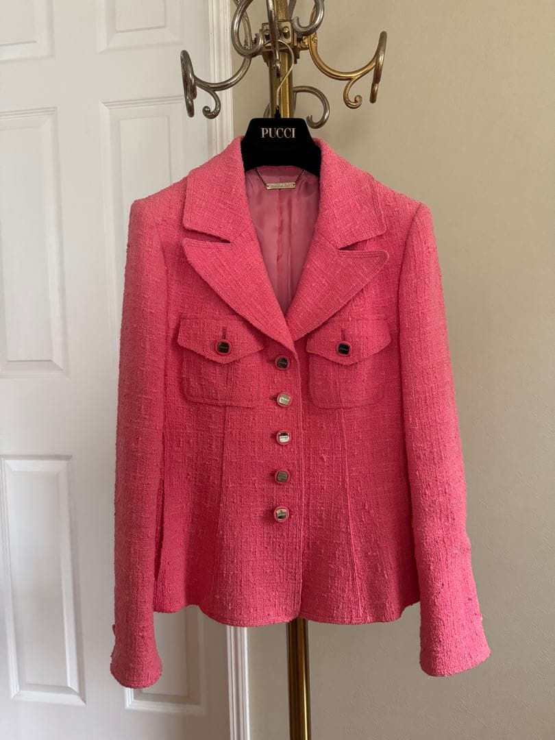 JOCONDE ジョコンダ ツイードジャケット ピンク フランス製生地