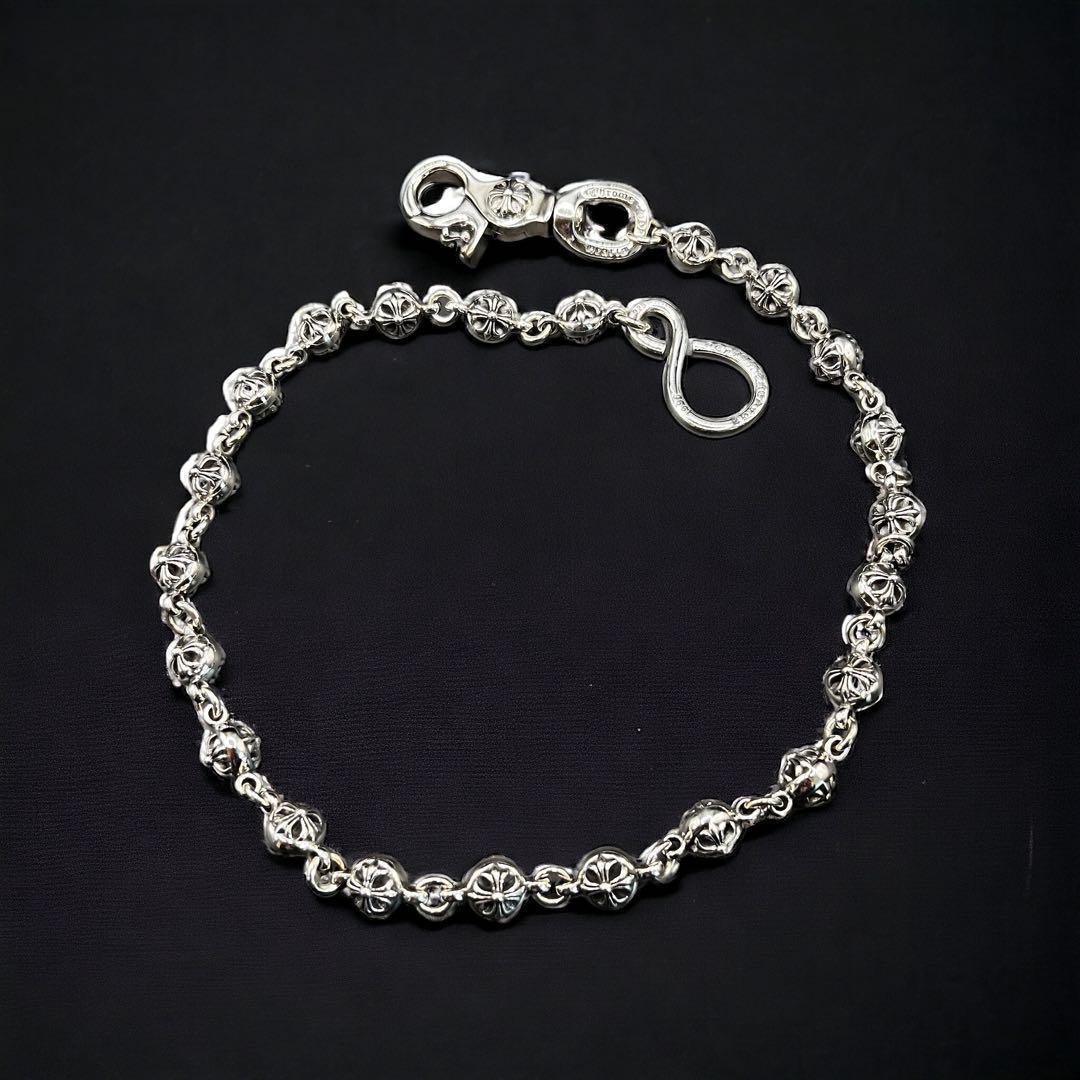 【限定入荷】 クロスボール ウォレットチェーン キーチェーン シルバー 925