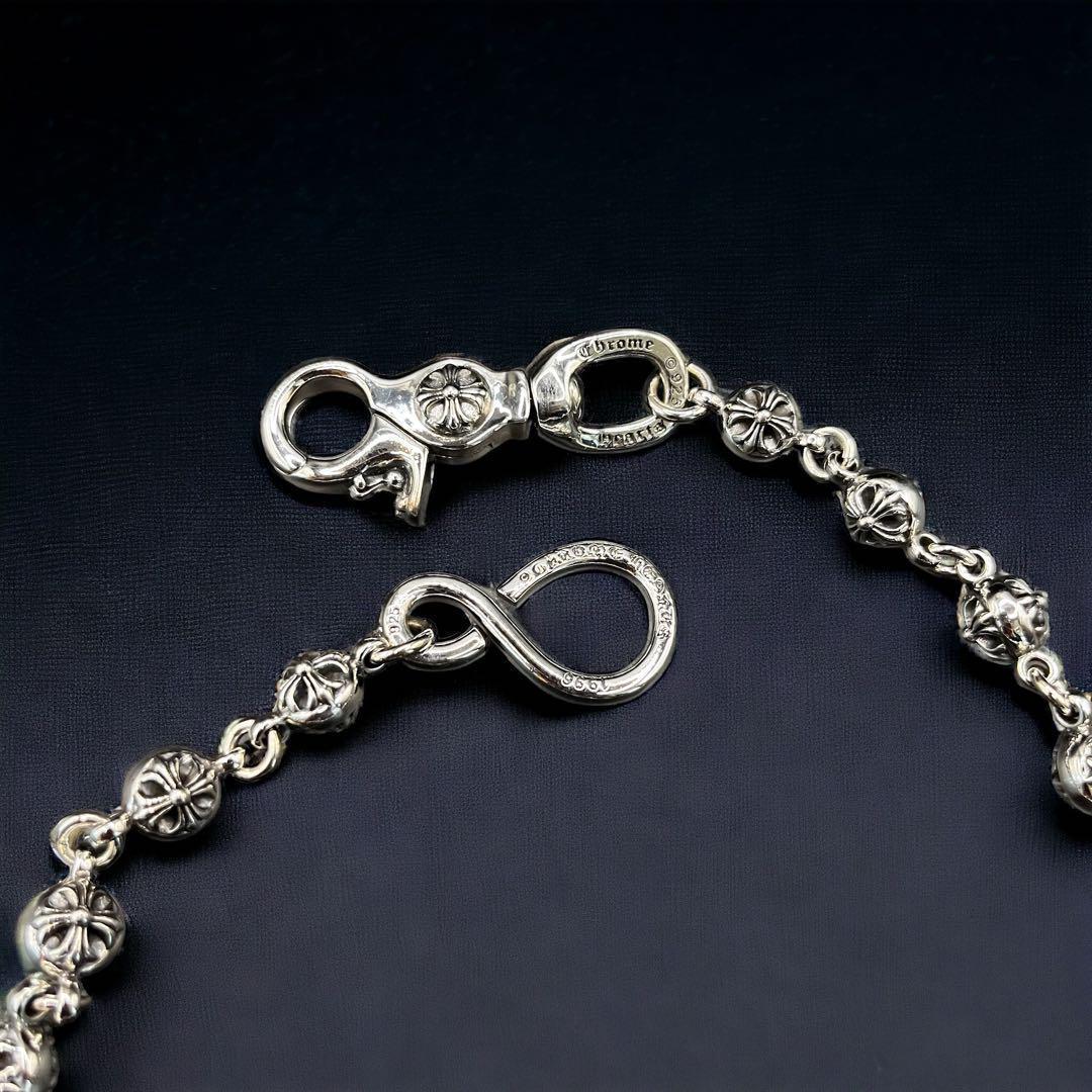 【限定入荷】 クロスボール ウォレットチェーン キーチェーン シルバー 925