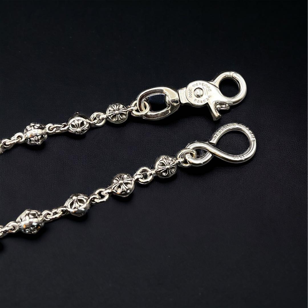 【限定入荷】 クロスボール ウォレットチェーン キーチェーン シルバー 925