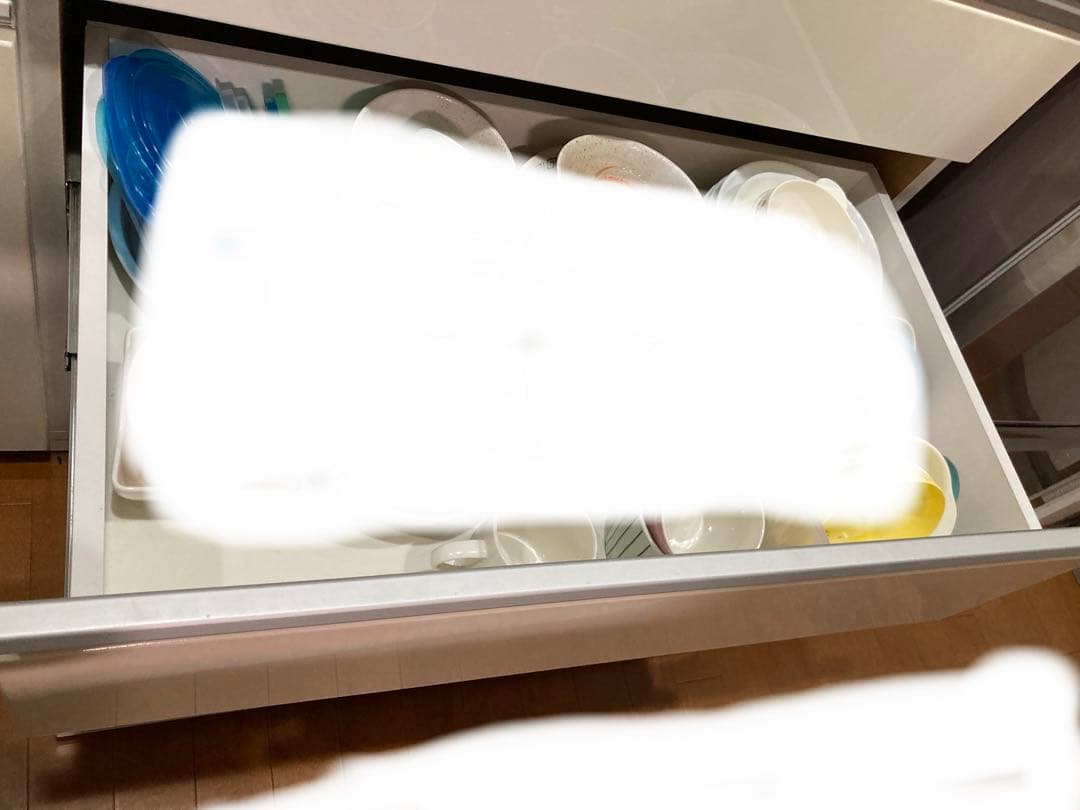 【訳あり・送料込☆】ニトリ 鏡面仕様キッチンカウンター 幅120cmキュリー2白