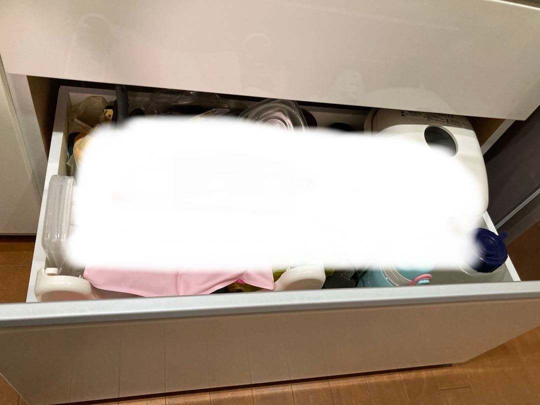 【訳あり・送料込☆】ニトリ 鏡面仕様キッチンカウンター 幅120cmキュリー2白