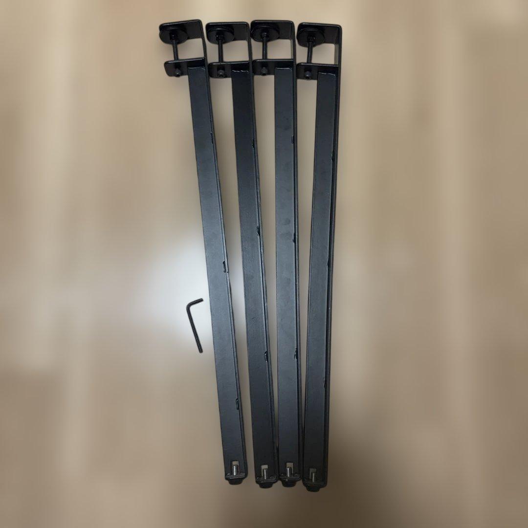 金属製テーブル脚部 4本セット 黒 71センチ