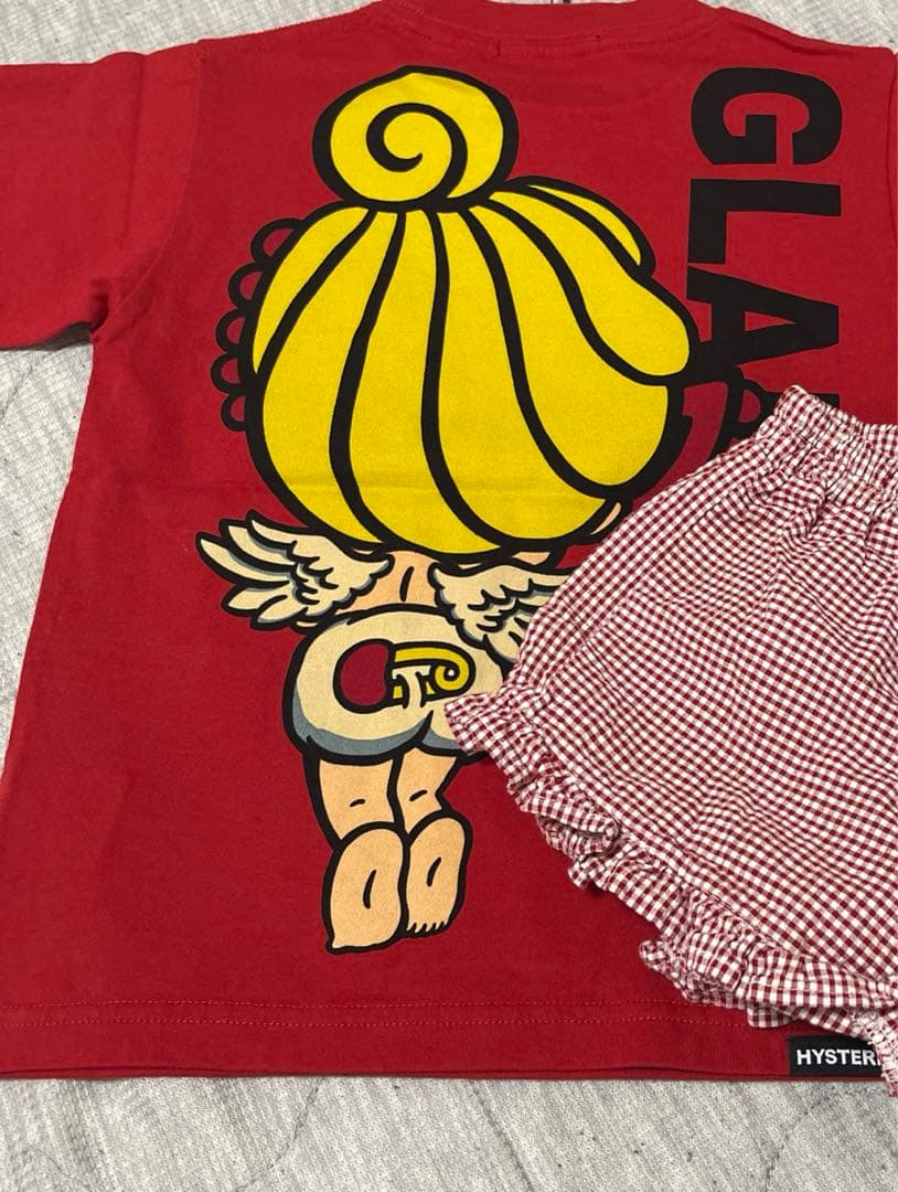 ヒスミニ　WORSHIP ANGEL MINI 半袖Tシャツ　天使