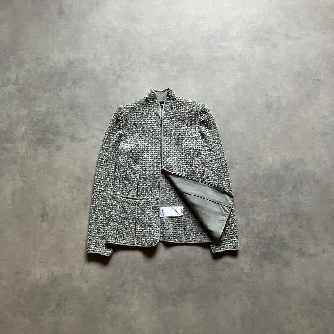 ジャケット・アウター 00s giorgio armani rayon knit zip jacket