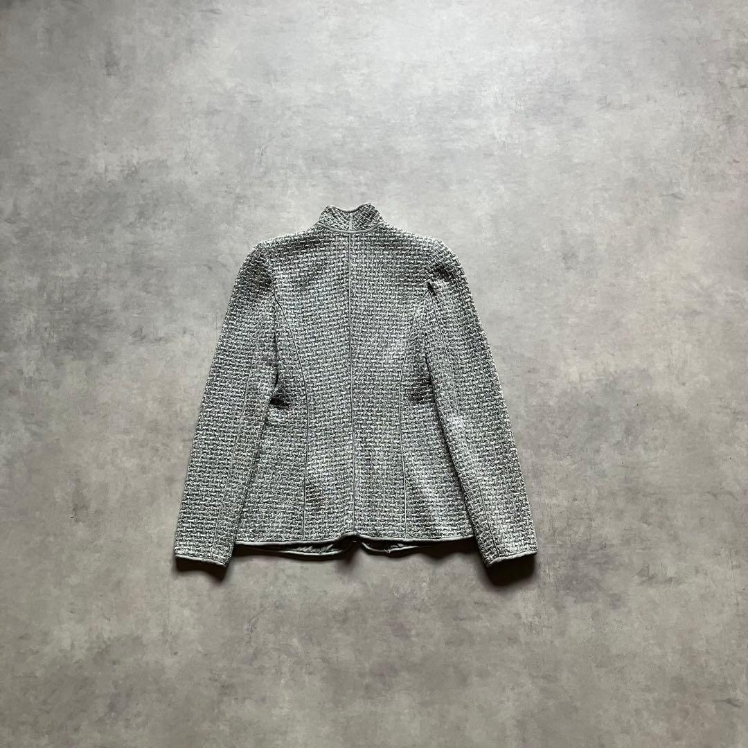 ジャケット・アウター 00s giorgio armani rayon knit zip jacket
