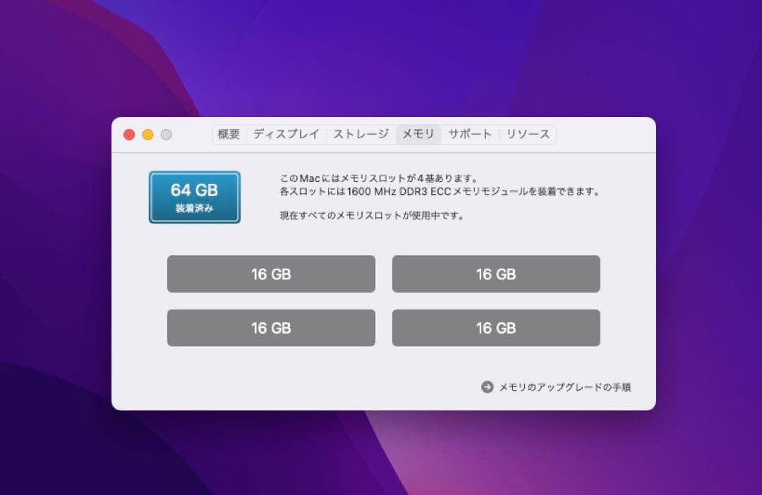 MacPro Late2013 12コア/64GB/500GB ジャンク