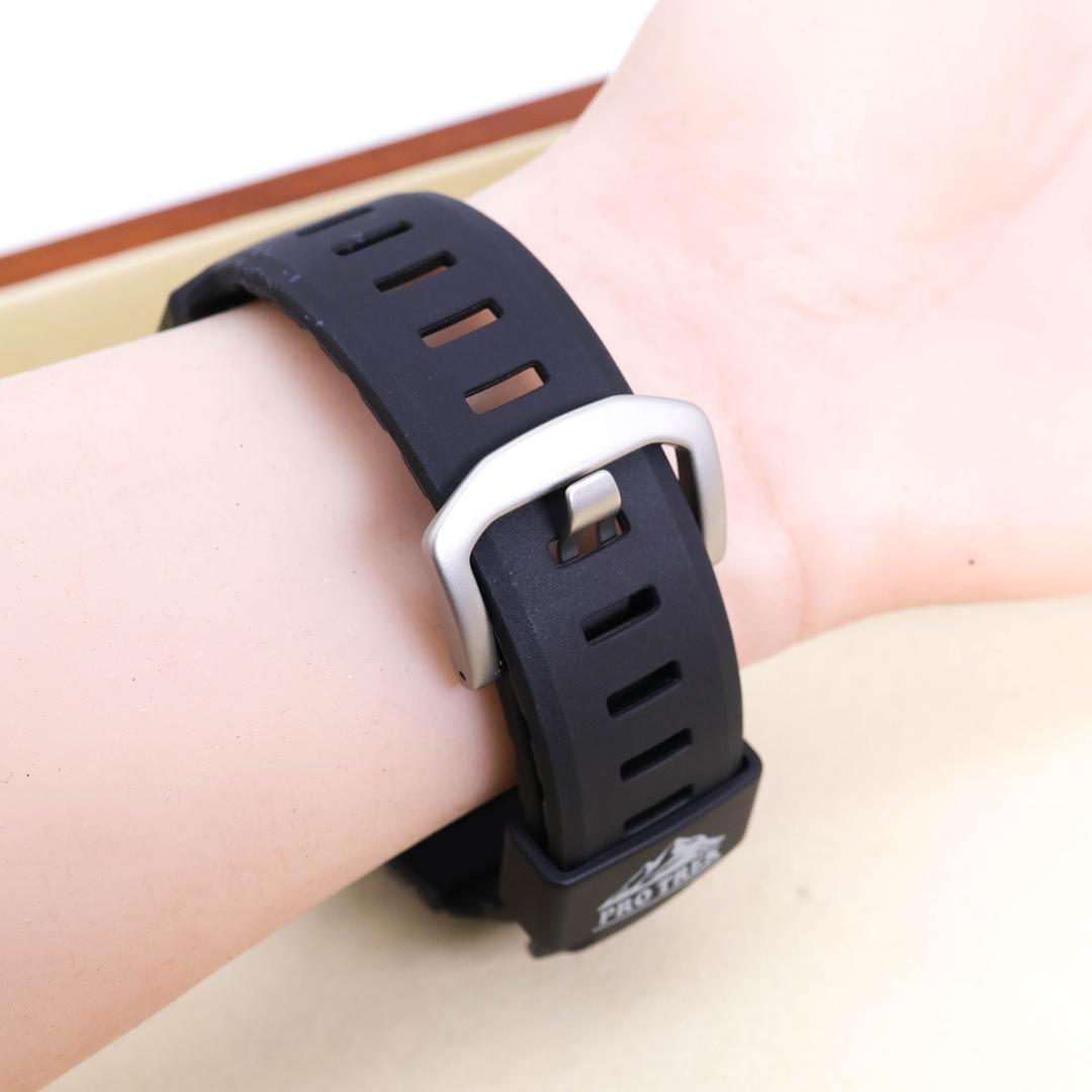 稼働 CASIO PROTRK 腕時計 電波ソーラー アナデジ 外箱 2899