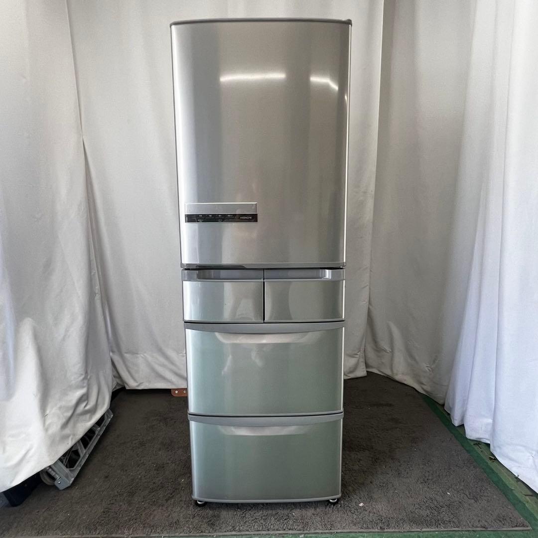 759　日立　冷蔵庫　設置無料　大型　400ℓ級　安い　中古　シルバー　おすすめ