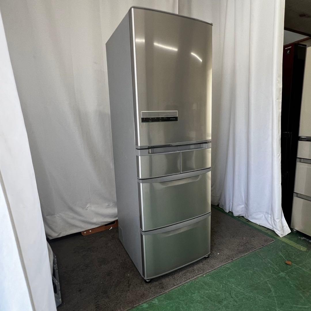 759　日立　冷蔵庫　設置無料　大型　400ℓ級　安い　中古　シルバー　おすすめ