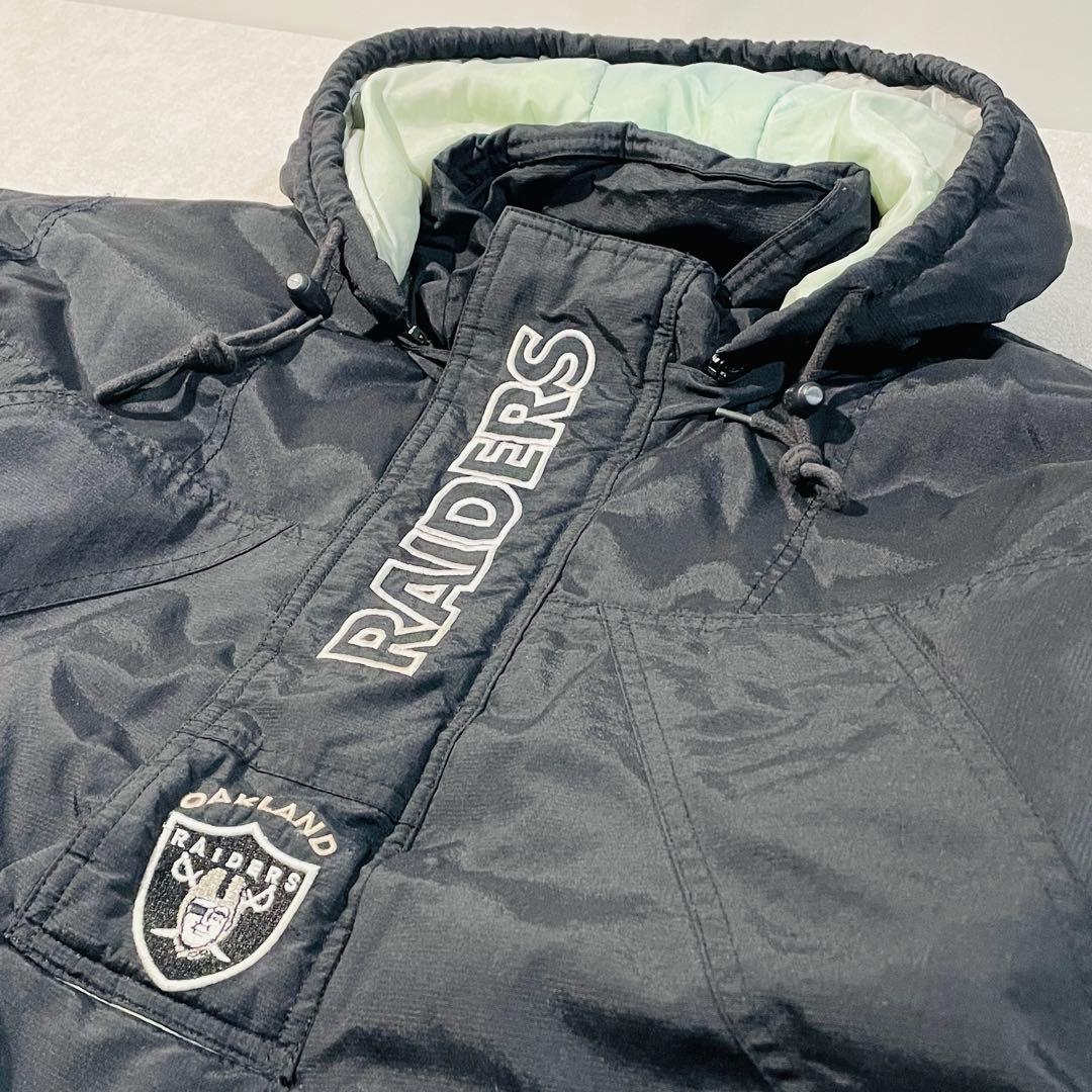 STARTER NFL オークランド・レイダース中綿アノラックパーカー着脱フード