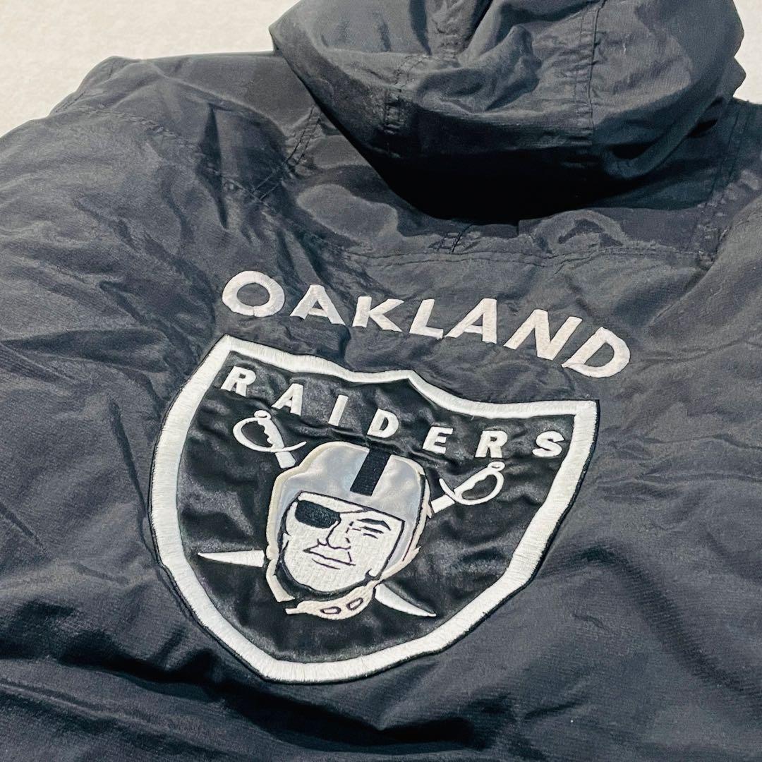 STARTER NFL オークランド・レイダース中綿アノラックパーカー着脱フード