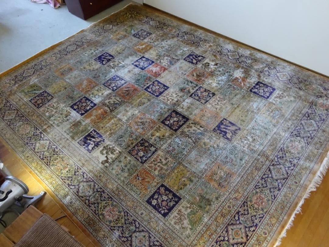 ペルシャ絨毯　シルク　307×246センチ　大判　インテリアラグ　カーペット