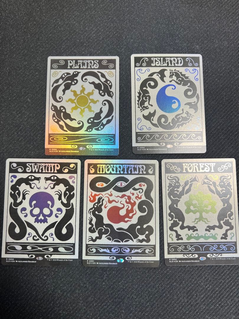 MTG secret lair 基本土地foil 5枚セット