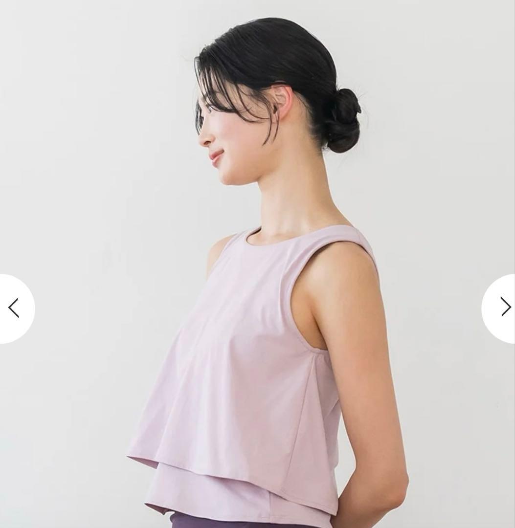 新品未開封☆SUKALA☆カップ付きフレアタンクトップ☆L☆ライラックピンク