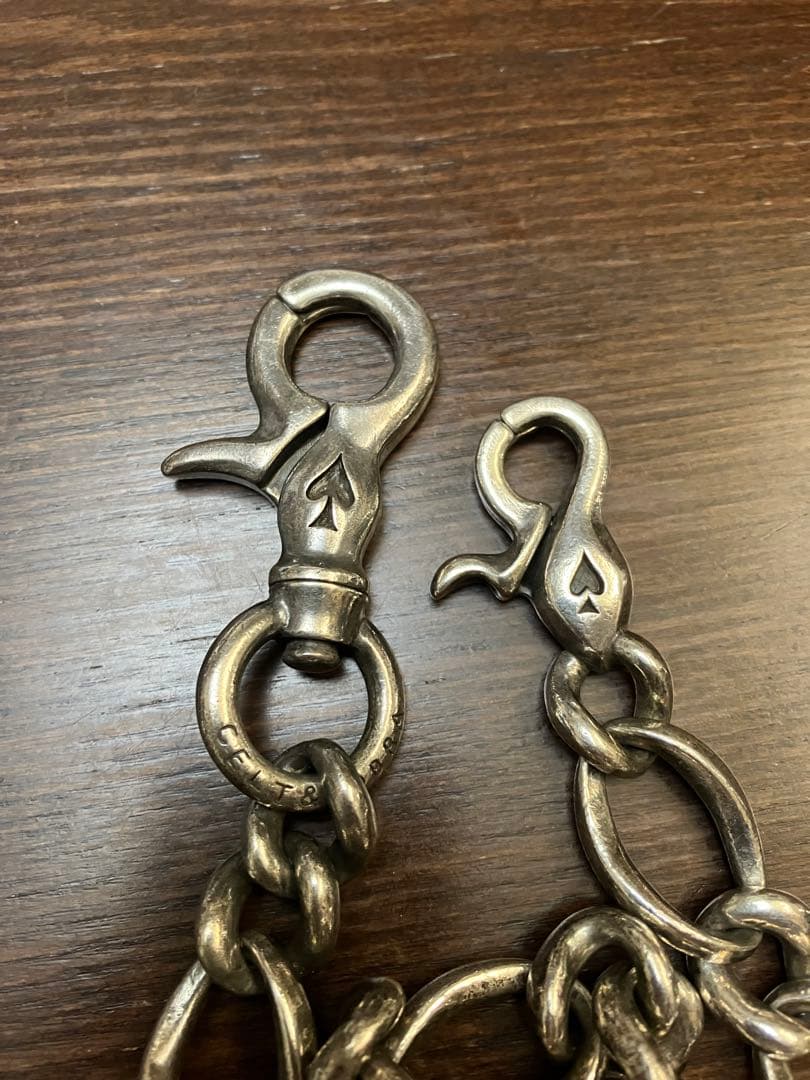 ケルトアンドコブラ　ウォレットチェーン　ダブルフック　ビンテージ　シルバー925