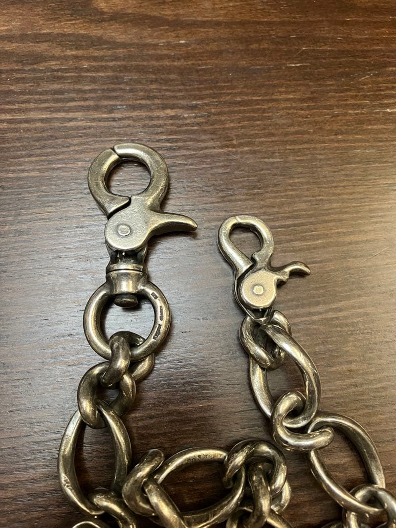 ケルトアンドコブラ　ウォレットチェーン　ダブルフック　ビンテージ　シルバー925