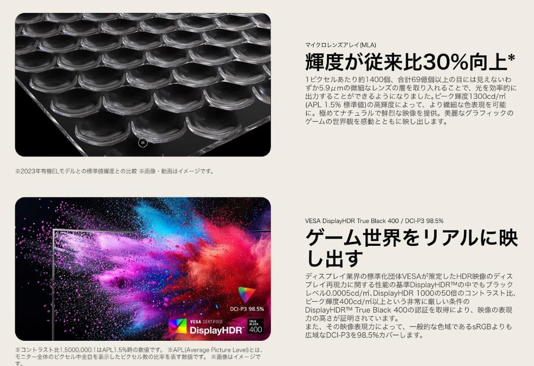 【美品】LG OLED 34GS95QE-B 有機EL 34インチ