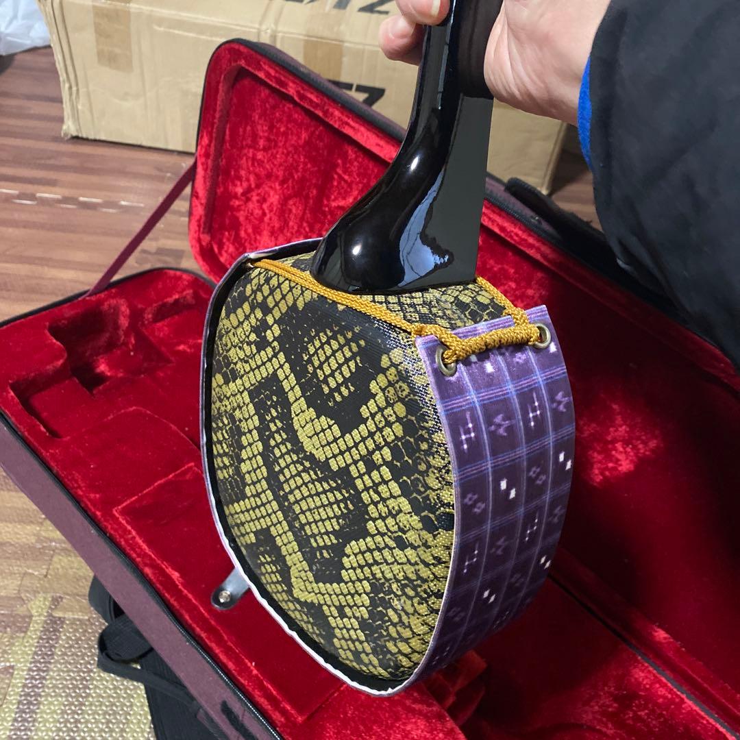 蛇皮三線本体 ケース付き