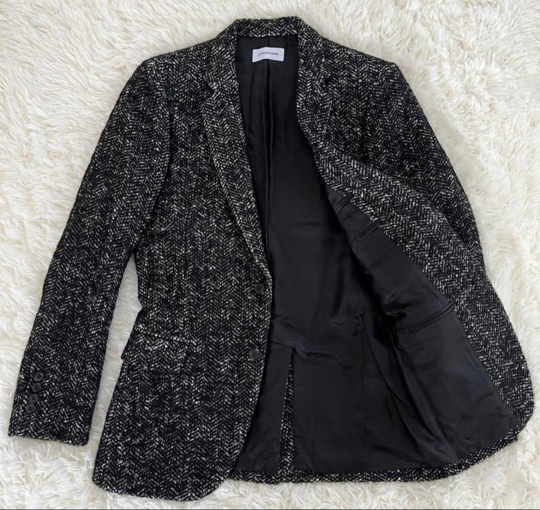 LITHIUM HOMMEリチウムオム ウールツイード2Bテーラードジャケット