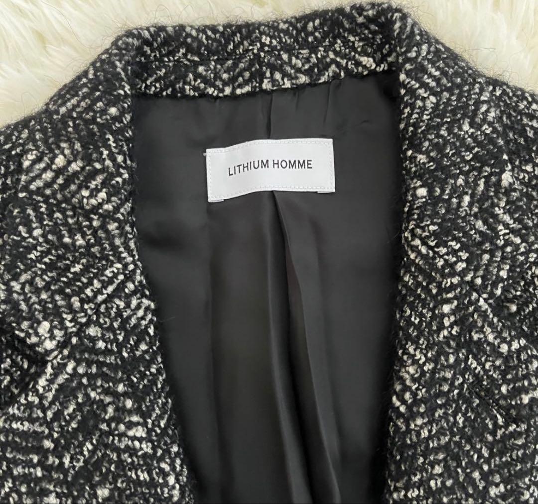 LITHIUM HOMMEリチウムオム ウールツイード2Bテーラードジャケット
