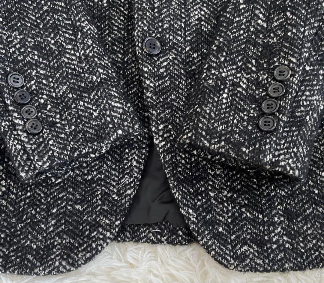 LITHIUM HOMMEリチウムオム ウールツイード2Bテーラードジャケット