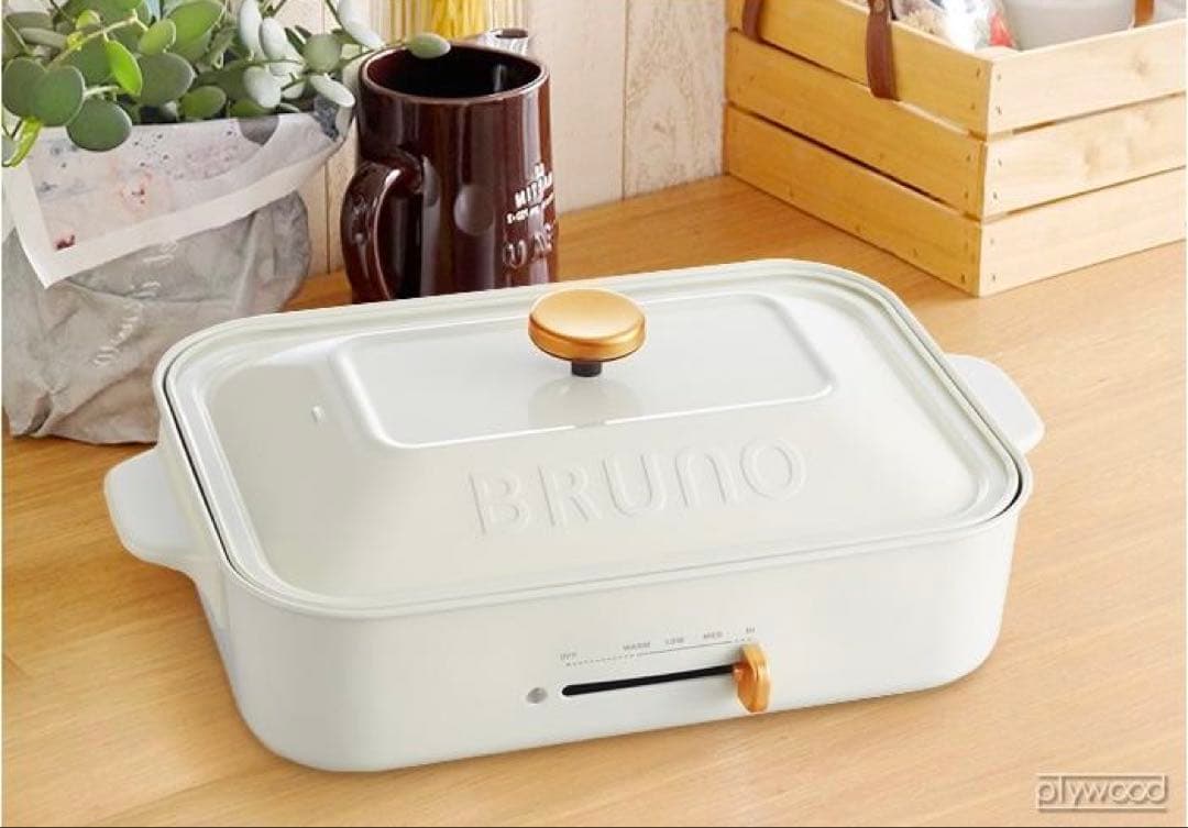 新品 BRUNO コンパクトホットプレート ホワイト プレートセットBOE021