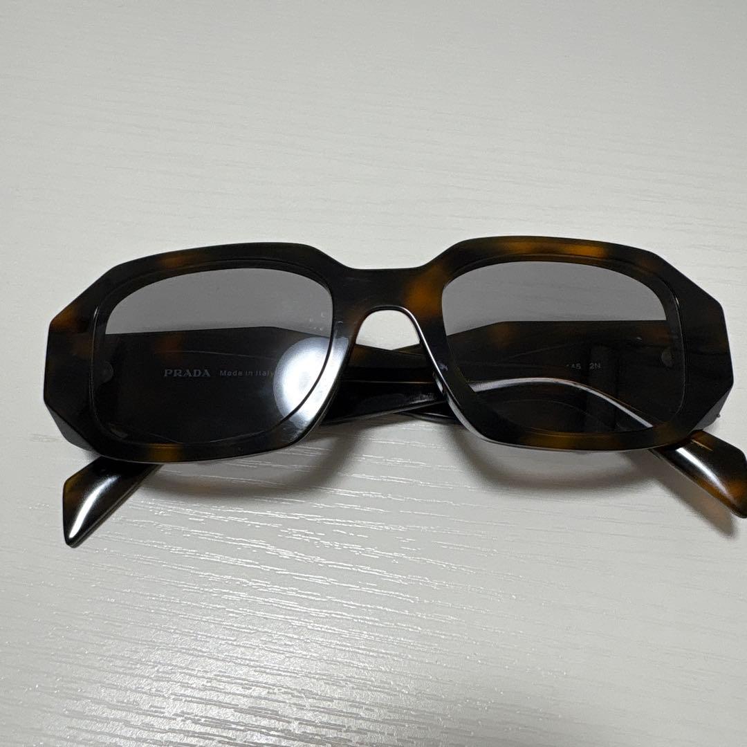 PRADA サングラス SPR17W-Fブラウンべっ甲柄クリアブラウン