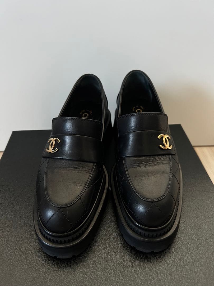 CHANEL シャネル ココマーク ローファー G45074 厚底靴　35.5