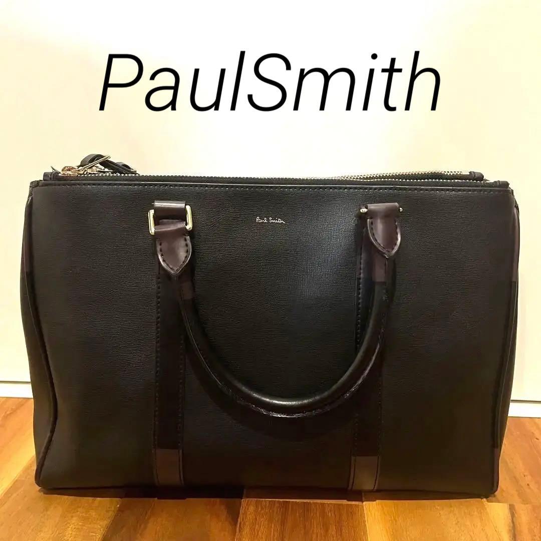 ポールスミス　レディース　ビジネスバッグ　レザー　A4　ロゴ
