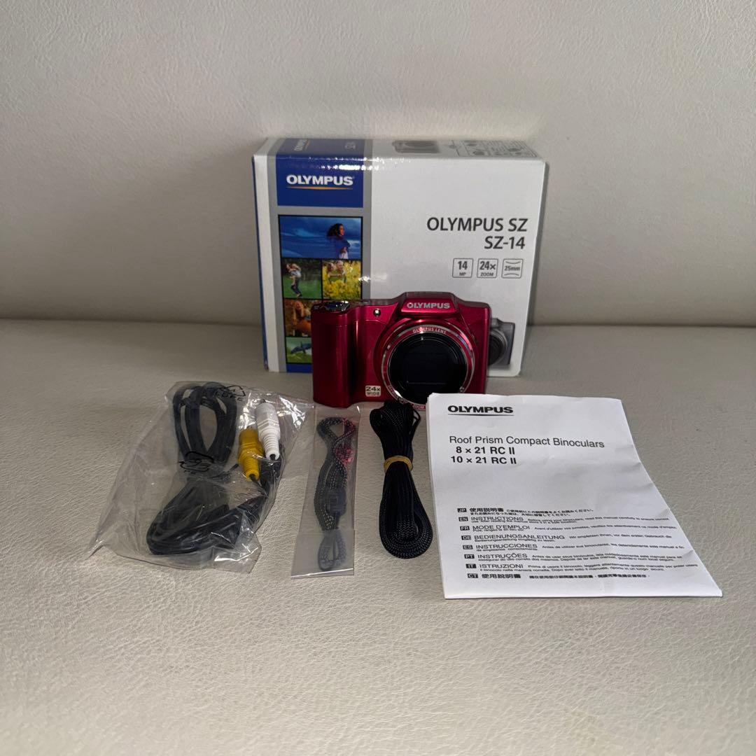 【匿名配送】動作確認済OLYMPUS SZ-14 レッド デジタルカメラ　箱