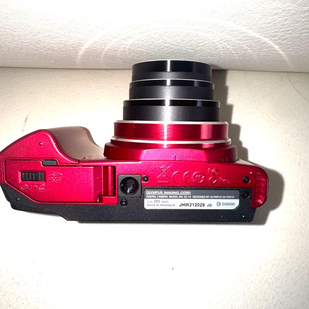 【匿名配送】動作確認済OLYMPUS SZ-14 レッド デジタルカメラ　箱