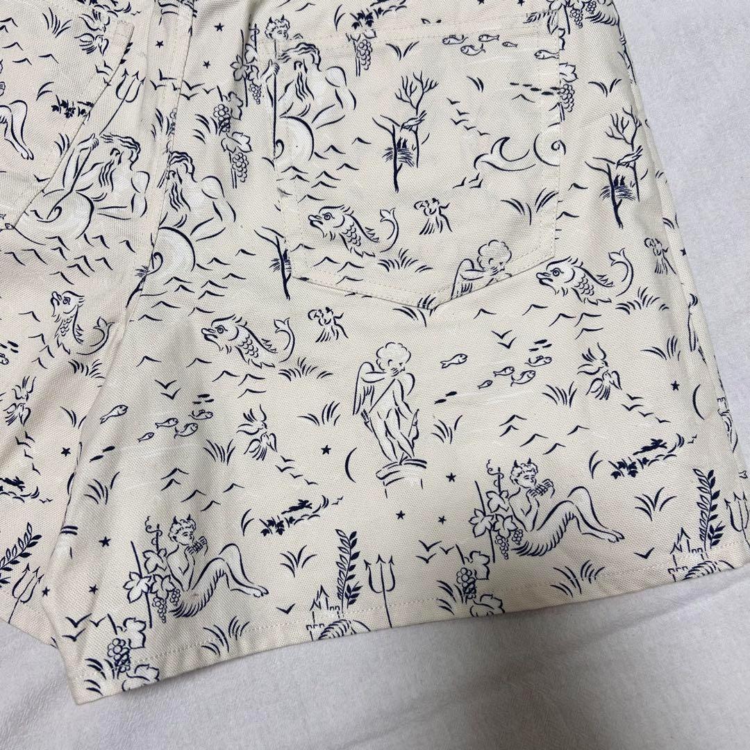 SHRIMPS ヘクター シーゴッズプリント コットンポプリン ショーツ