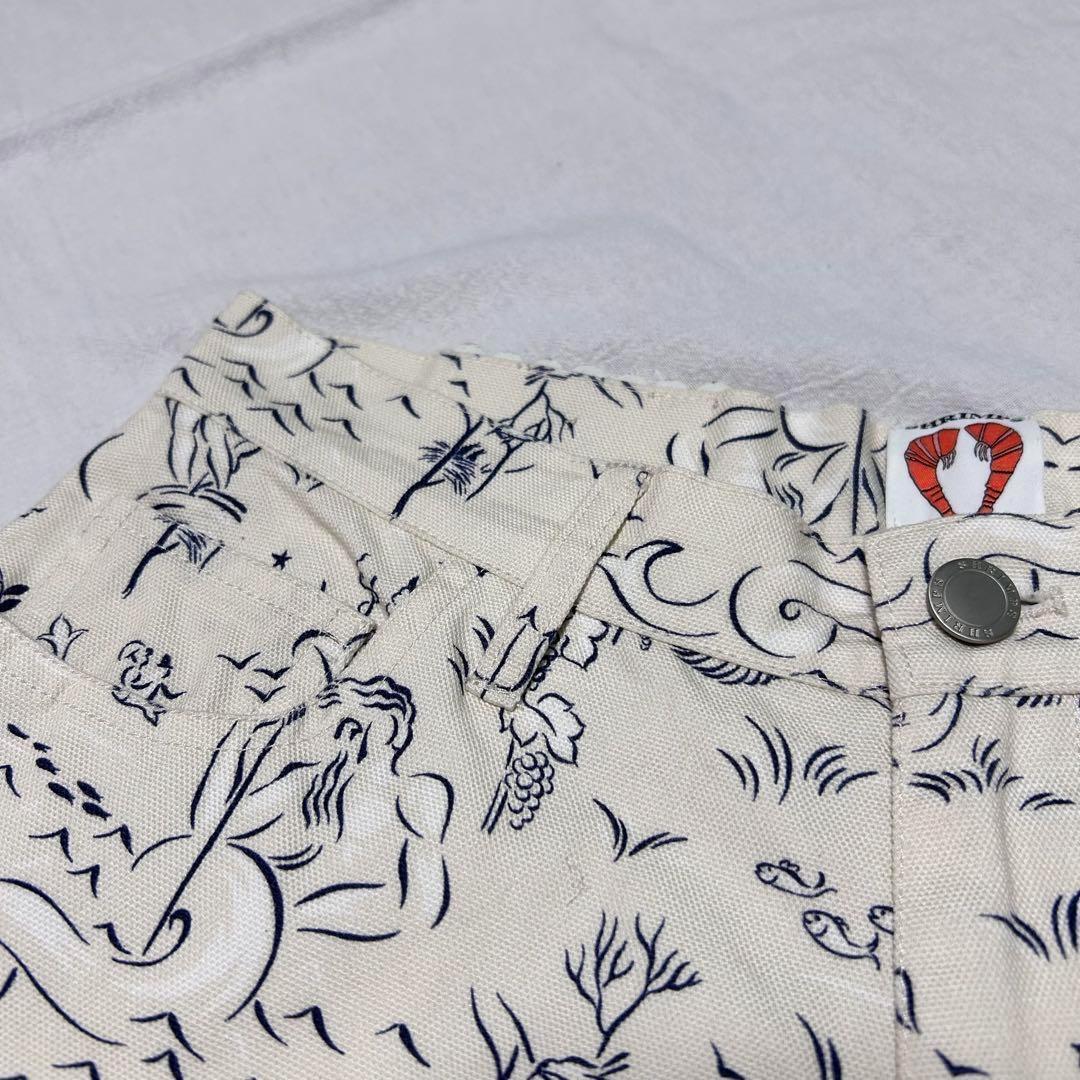 SHRIMPS ヘクター シーゴッズプリント コットンポプリン ショーツ