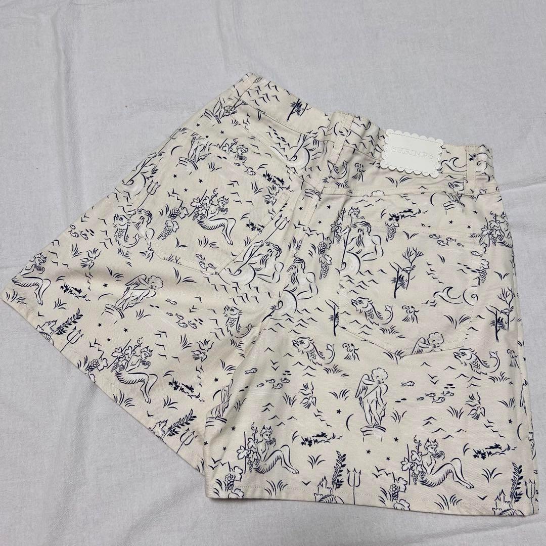 SHRIMPS ヘクター シーゴッズプリント コットンポプリン ショーツ