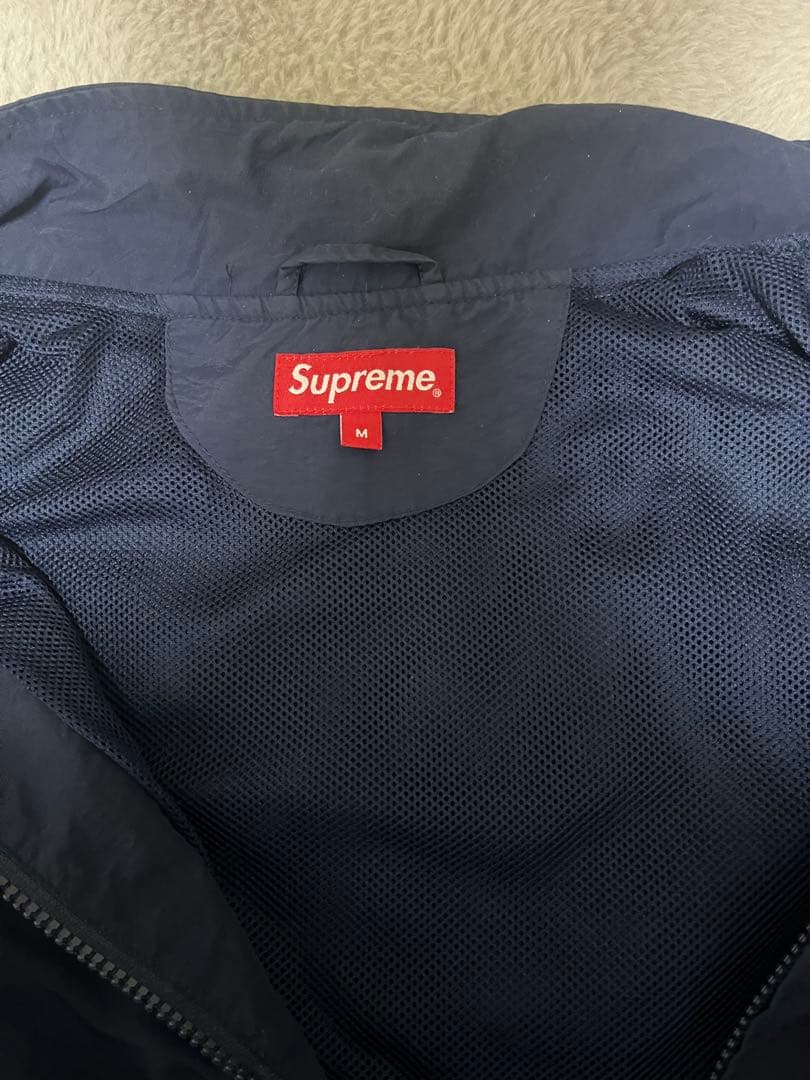 Supreme Sロゴ ナイロンジャケット M ネイビー