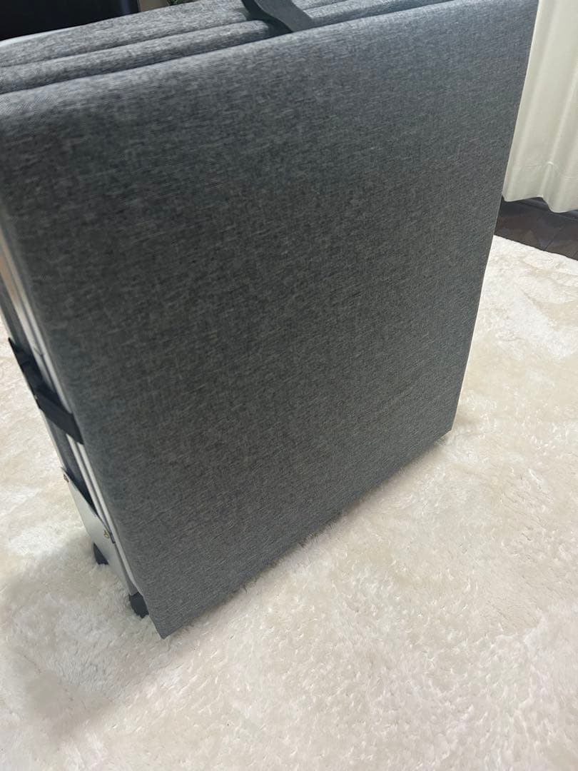 グレー 折りたたみベッド キャスター付き