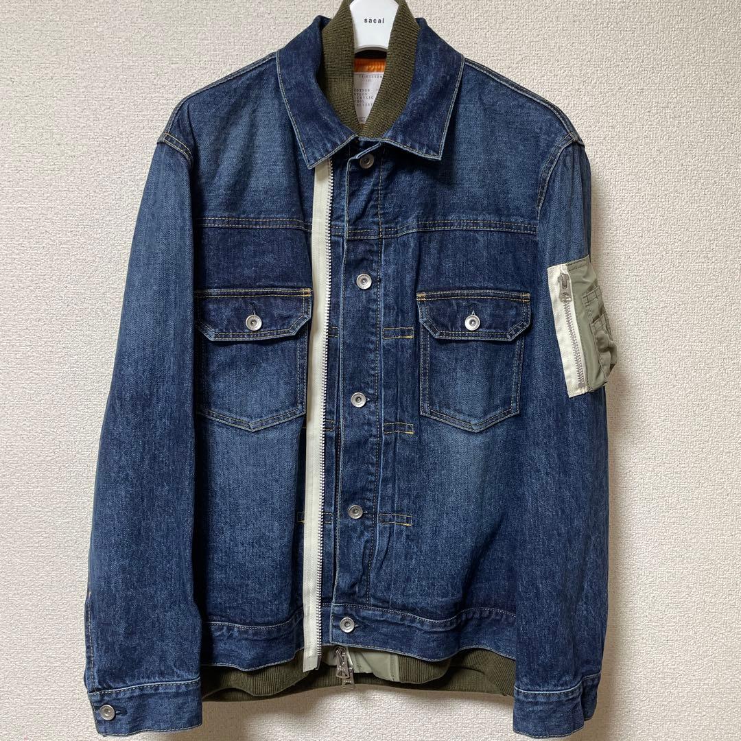 sacai Denim × Nylon Twill Jacket サイズ1