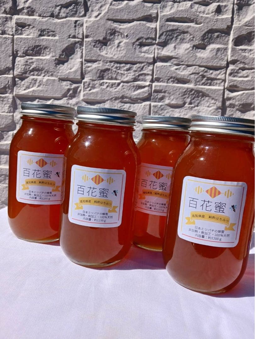 お得⭐︎高知県産⭐︎蜂蜜⭐︎濃厚⭐︎日本ミツバチ⭐︎1200g４本⭐︎はちみつ