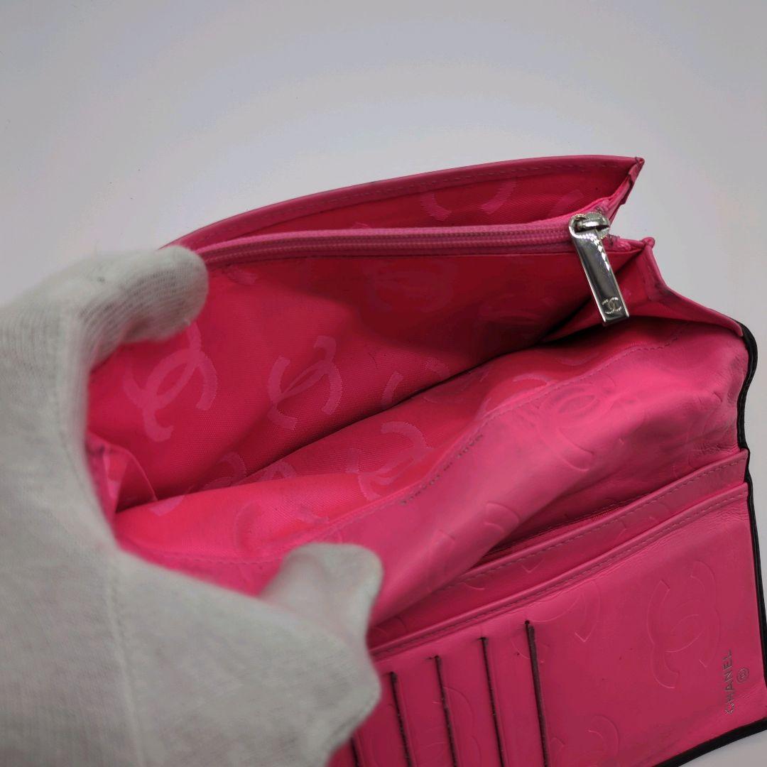 【人気モデル・良品】シャネル☆長財布 カンボンライン ココマーク キルティング