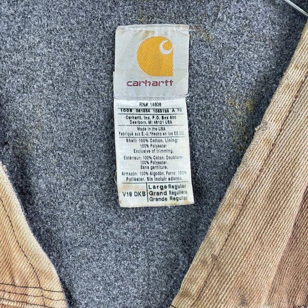 USA製✨00s carhartt【L】ダックベスト/ヴィンテージ フェード